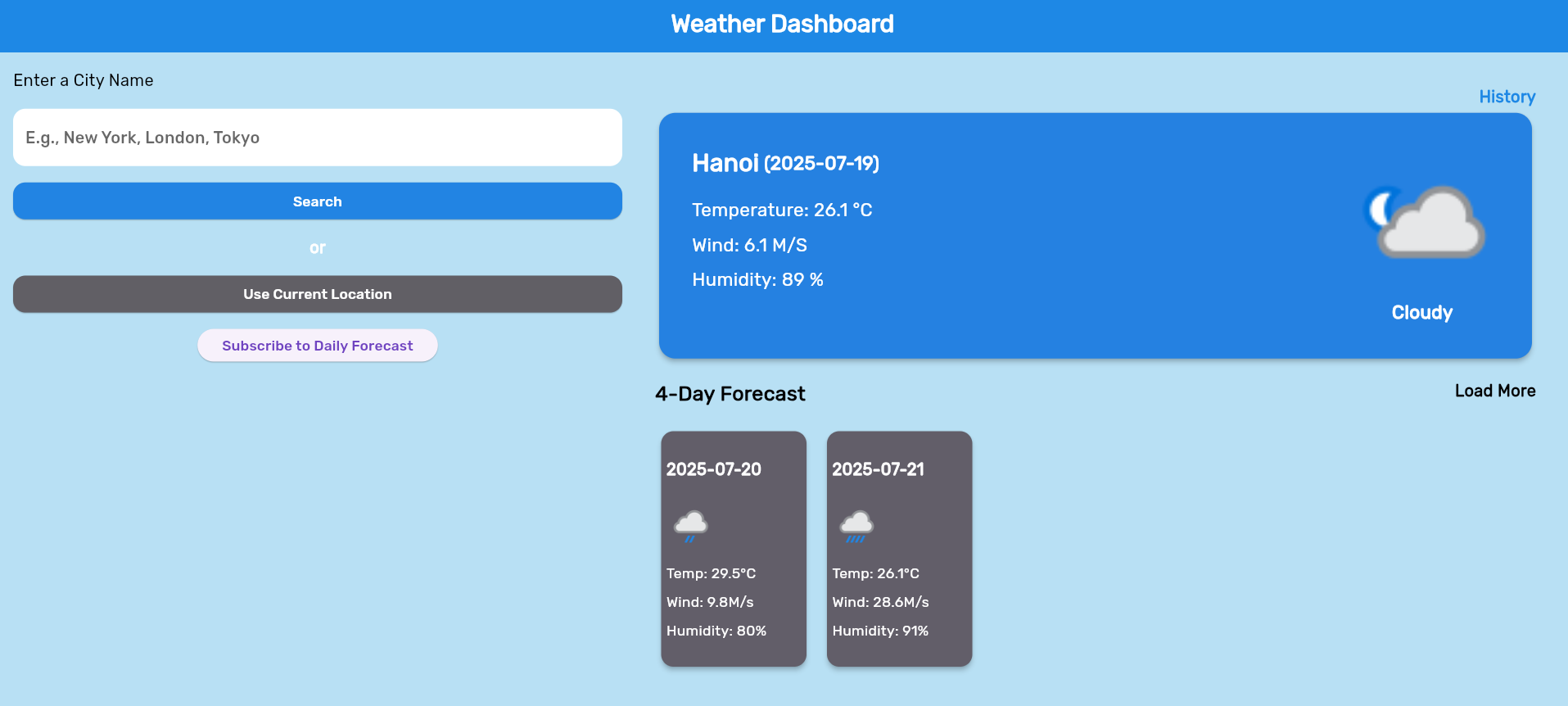Weather Web App - Global Weather Forecast preview