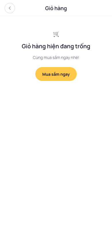YodyEcom Cart screen